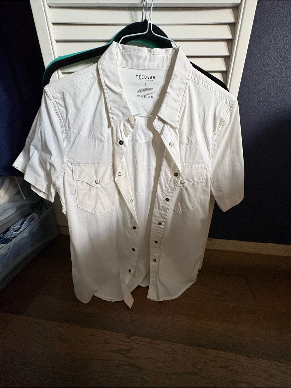 Tecovas White Short-Sleeve Western Snap Shirt